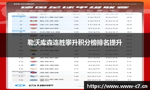 勒沃库森连胜攀升积分榜排名提升